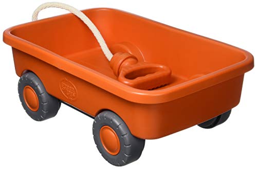Green Toys Orange Wagon - Kids' Outdoor Play Vehicle, BPA-Free, Dishwasher Safe, Made in USA