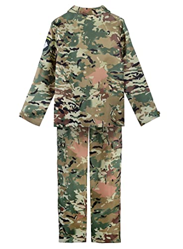 ReliBeauty Army Camo Soldier Costume