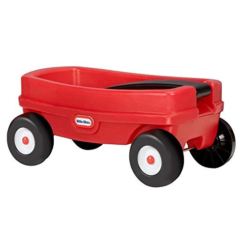 Little Tikes Lil' Wagon - Red & Black, Indoor/Outdoor, Easy Assembly, Sturdy Plastic, Foldable Handle