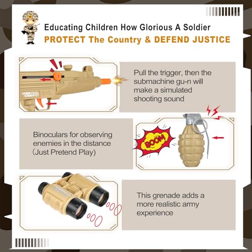 INNOCHEER Military Costume for Boys, Halloween Fun.Age 3-12