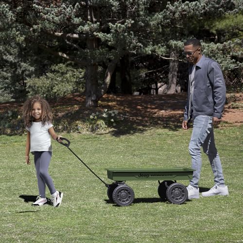 Delta Children Jeep Wrangler Classic Pull Wagon - Durable, Puncture-Proof Wheels, GreenGUARD Gold Certified, Ideal for P