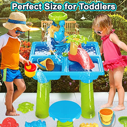 Summer Outdoor Sand and Water Play Table for Toddlers